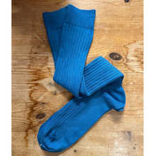  Cóndor Women's Knee High Ribbed Cotton Socks - Ocean Blue
