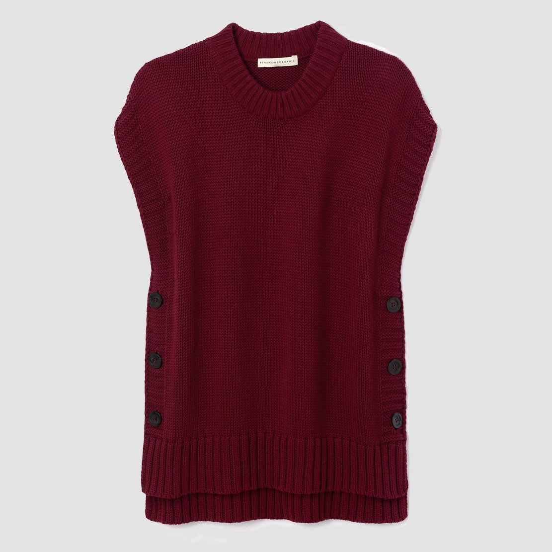 Beaumont Organic Women's Piper Organic Cotton Knitted Vest - Bordeaux