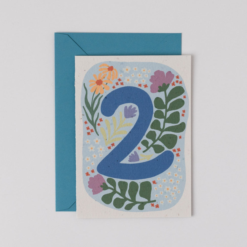 
                  
                    Wildflower plantable second birthday card
                  
                