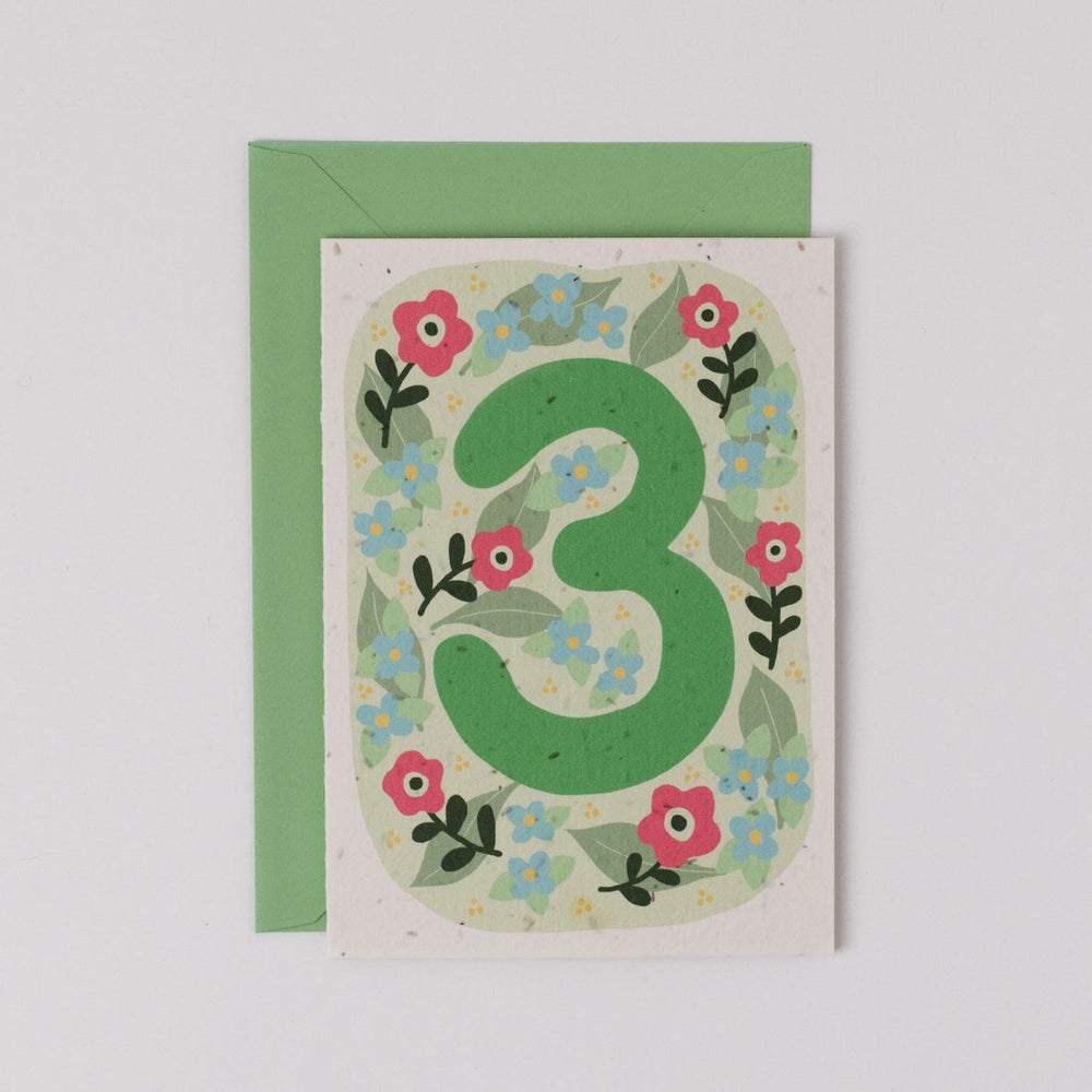 
                  
                    Wildflower plantable third birthday card
                  
                