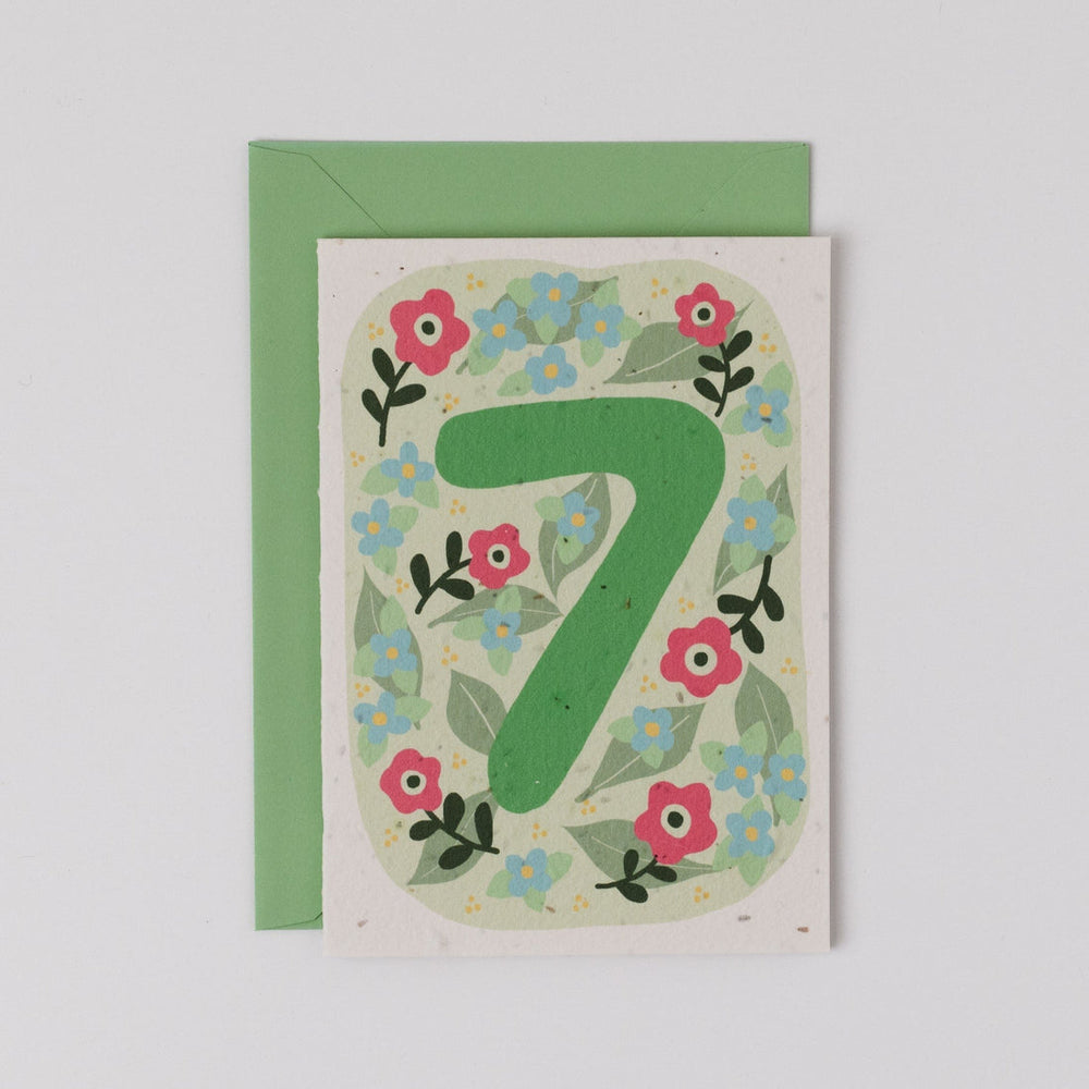 
                  
                    Wildflower plantable seventh birthday card
                  
                