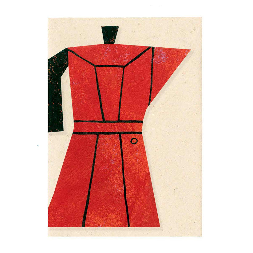 Mortlake Papers Coffee Pot Shaped Greeting Card