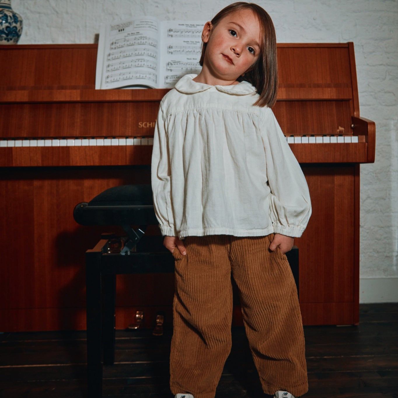 Poudre Organic Pomelos Corduroy Trousers - Dull Gold