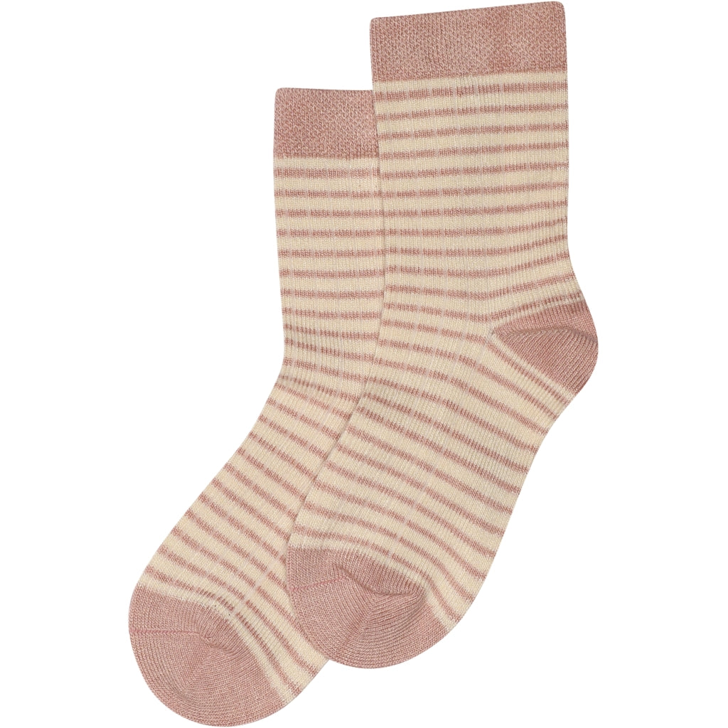 Minipop DK Fine Stripe Bamboo Socks - Rose