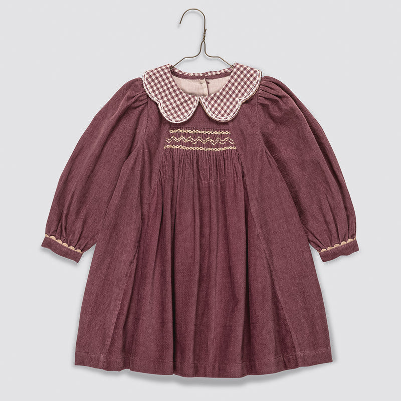 Little Cotton Clothes Ruby Dress - Sugarplum Velvet