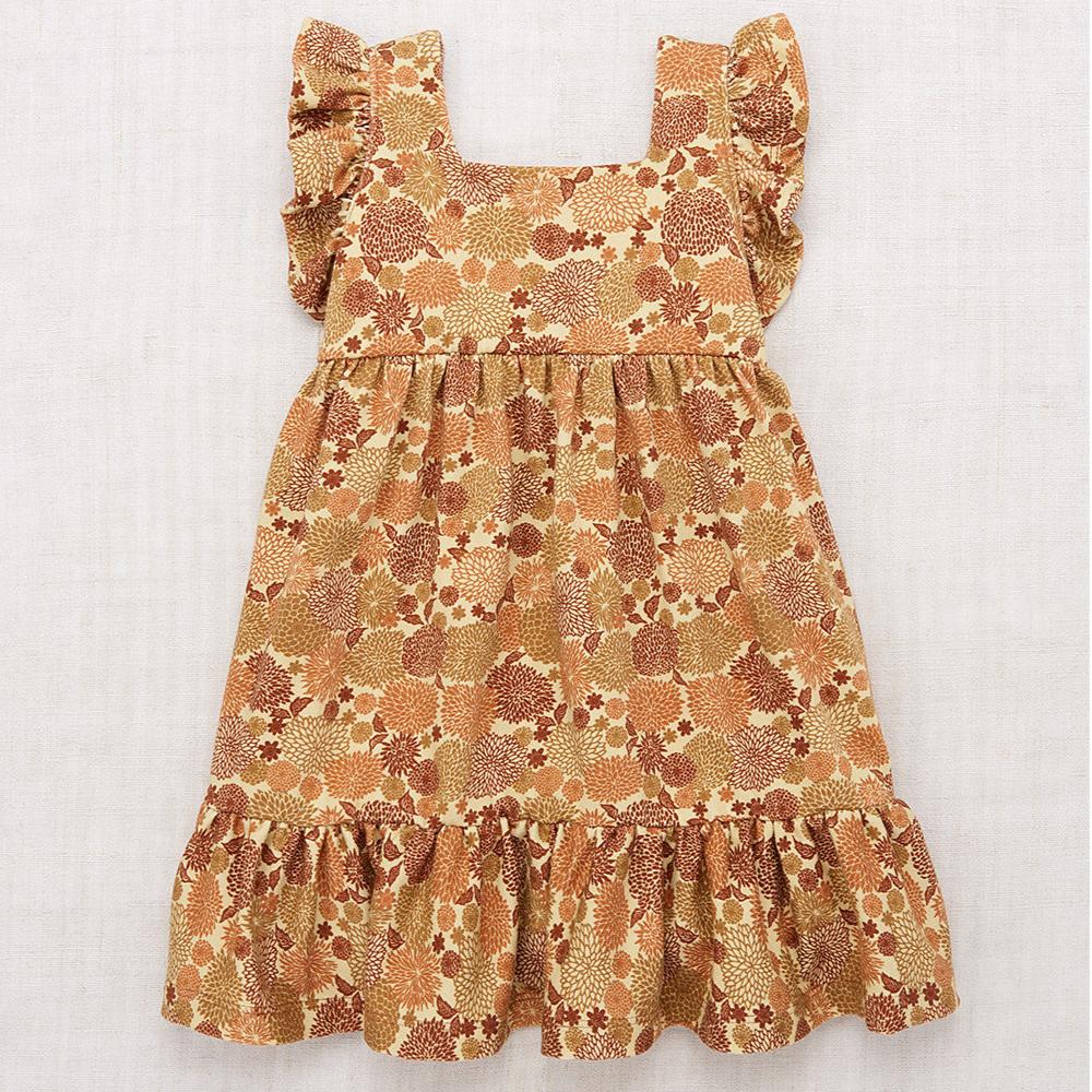 Misha & Puff Ruffle Sleeve Dress - Acorn Chrysanthemum