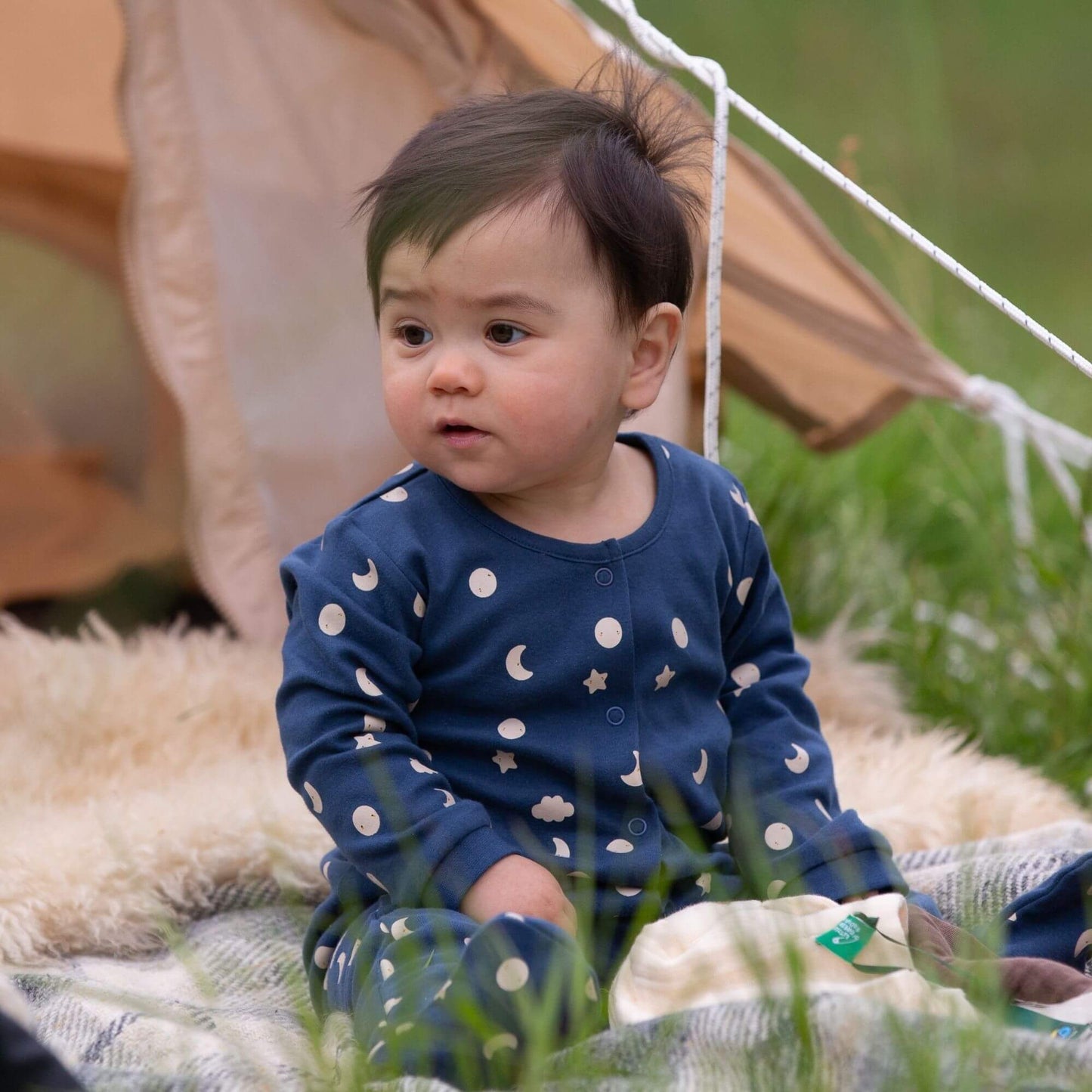 Little Green Radicals Full Moon Organic Sleepsuit