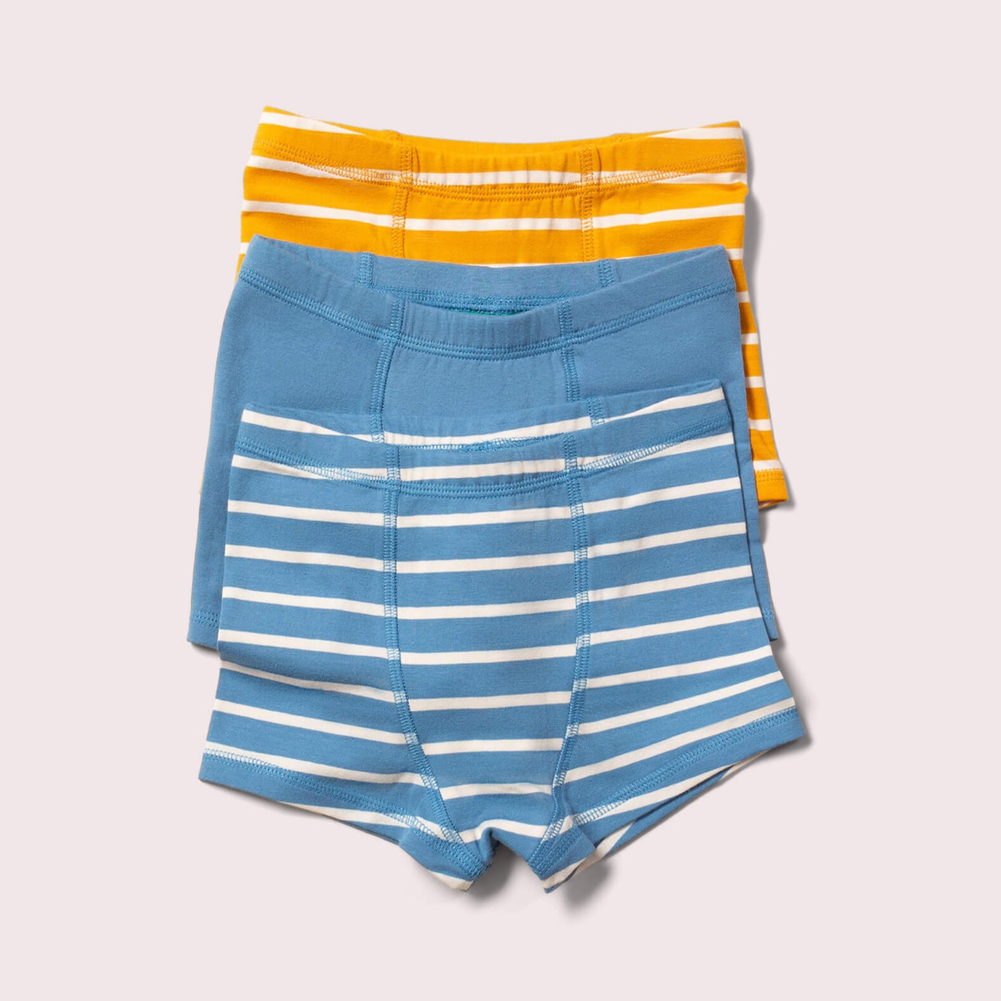 Little Green Radicals Organic Underwear Shorts 3 Pack - Blue Multi