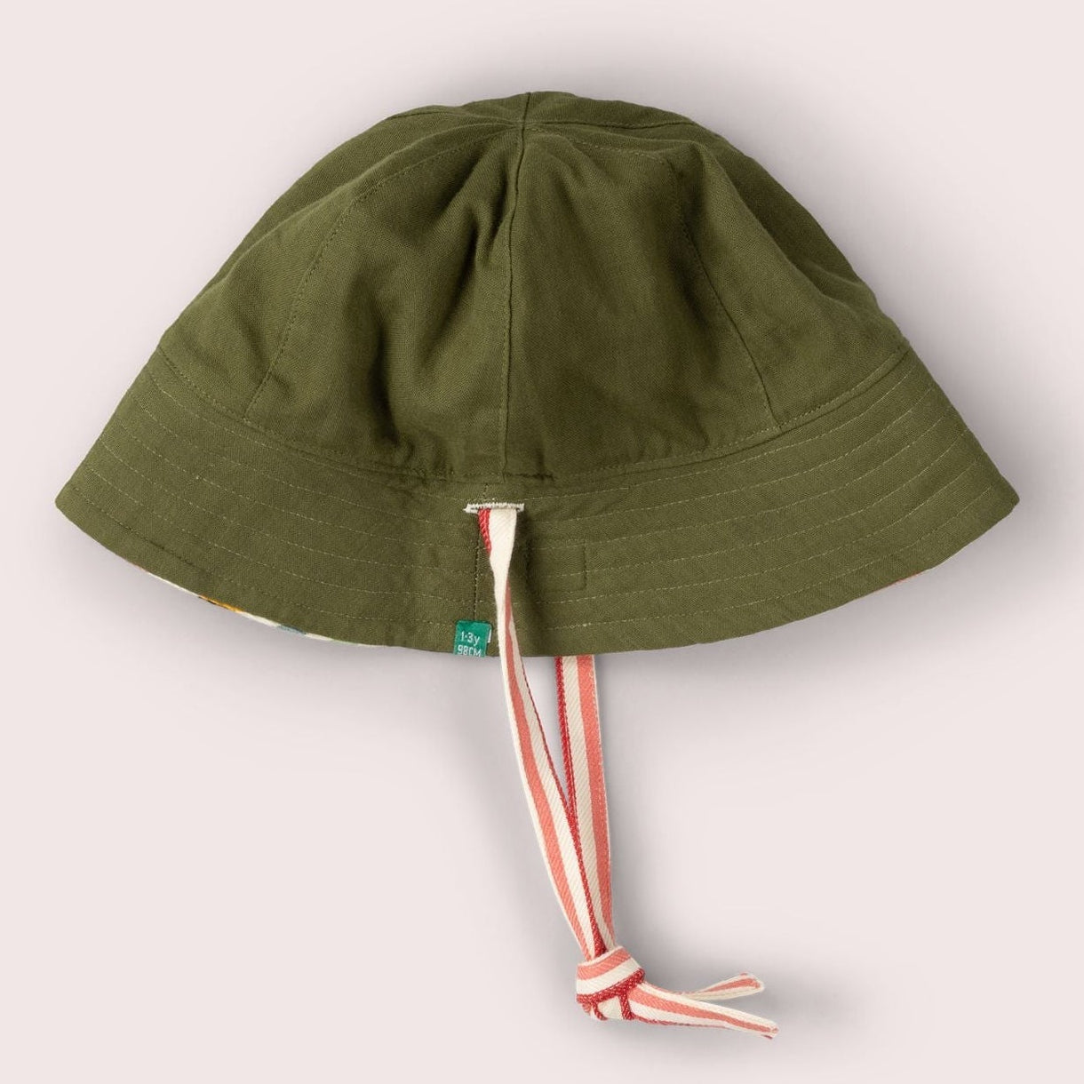Little Green Radicals Cream Rainbow Reversible Sunhat