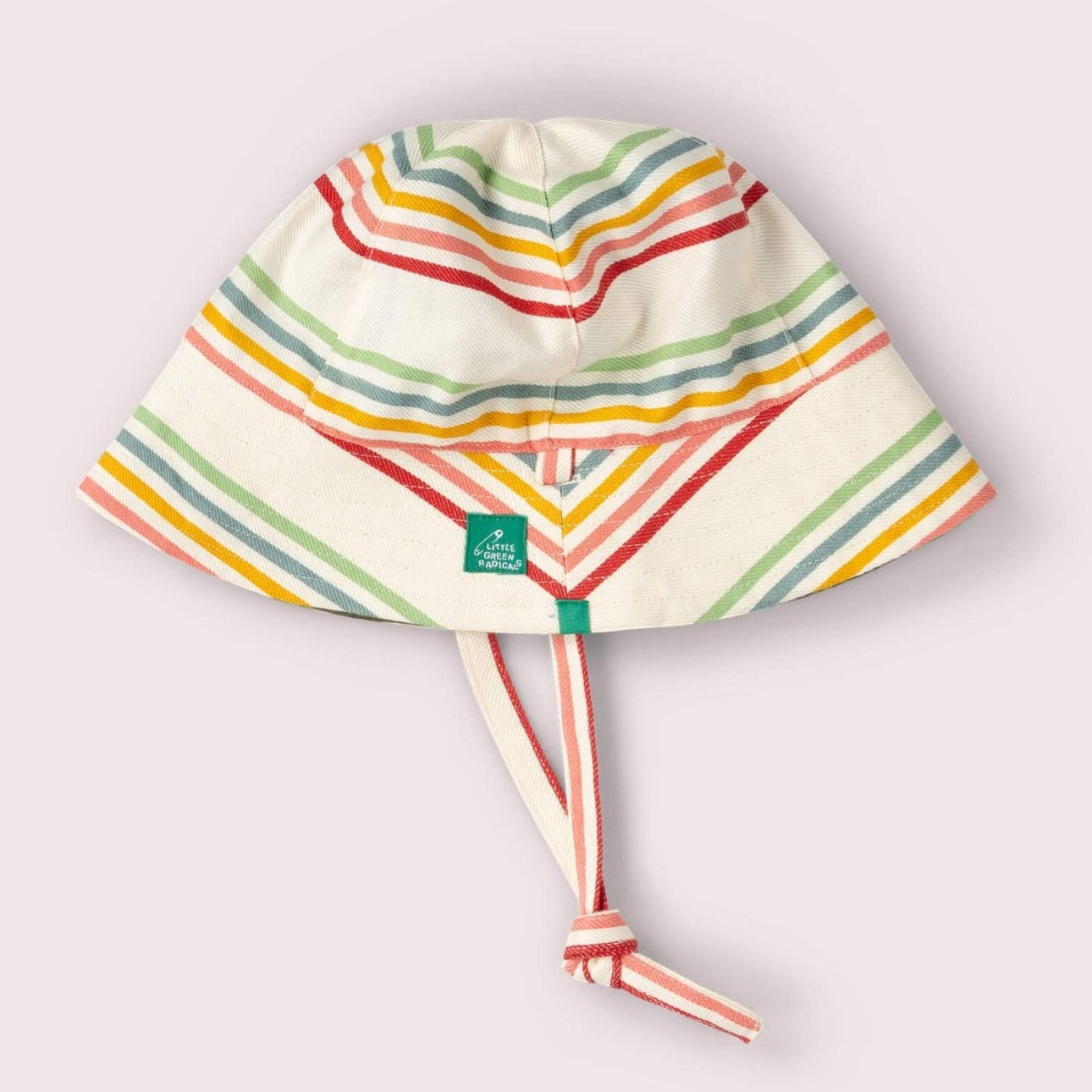 Little Green Radicals Cream Rainbow Reversible Sunhat