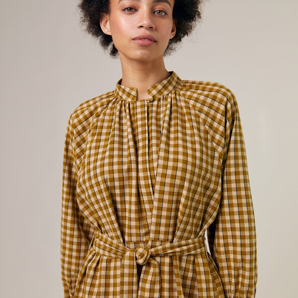 
                      
                        Sideline Women's Dolly Dress - Ochre Check
                      
                    