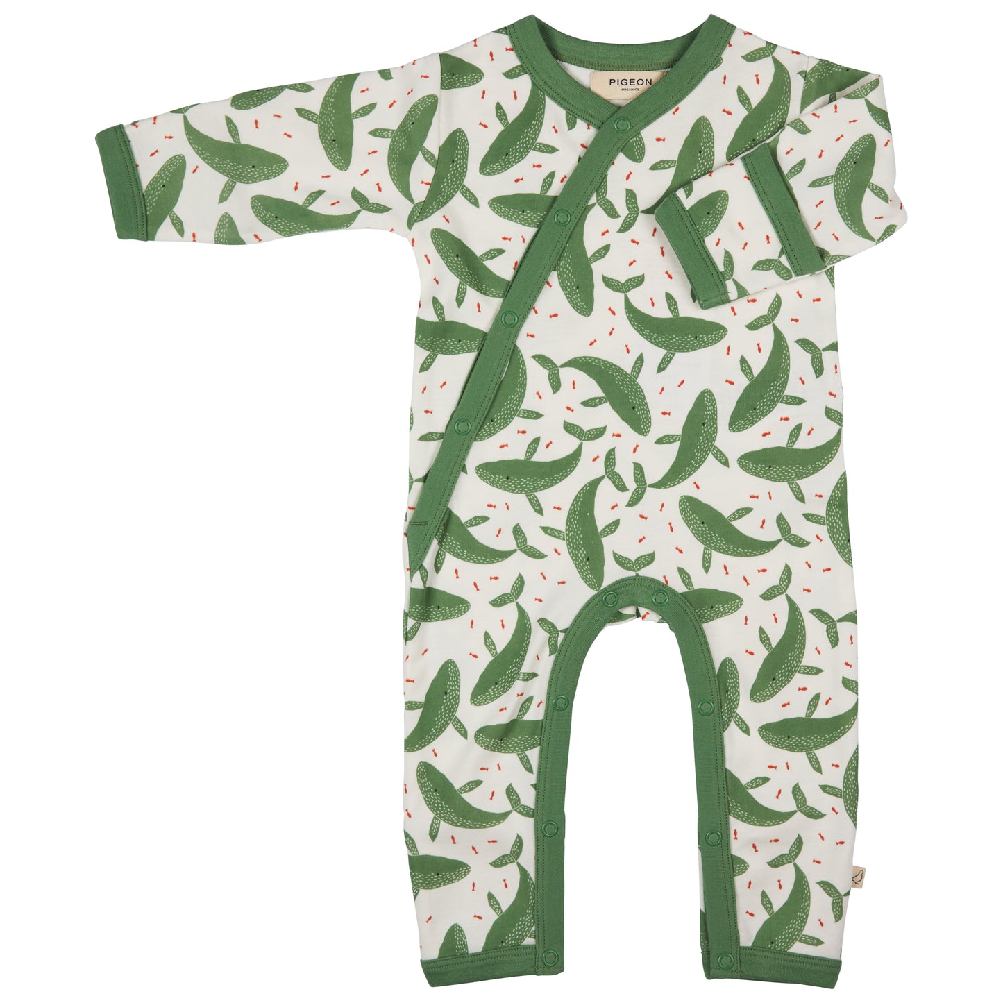 Pigeon Organics for Kids Kimono Romper - Whales