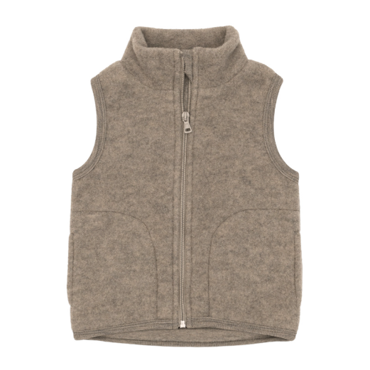 Engel Natur Organic Merino Fleece Vest - Walnut