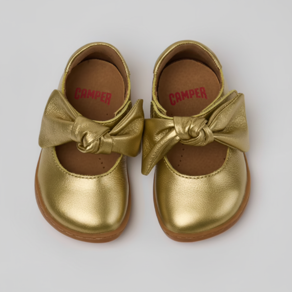 Camper Peu Bow Shoes - Gold