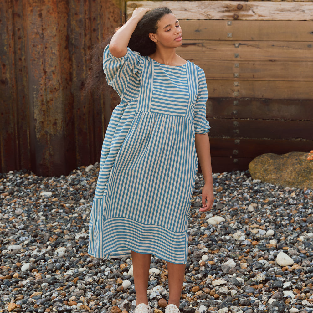 
                  
                    Sideline Women's Betsy Dress- Blue Stripe
                  
                