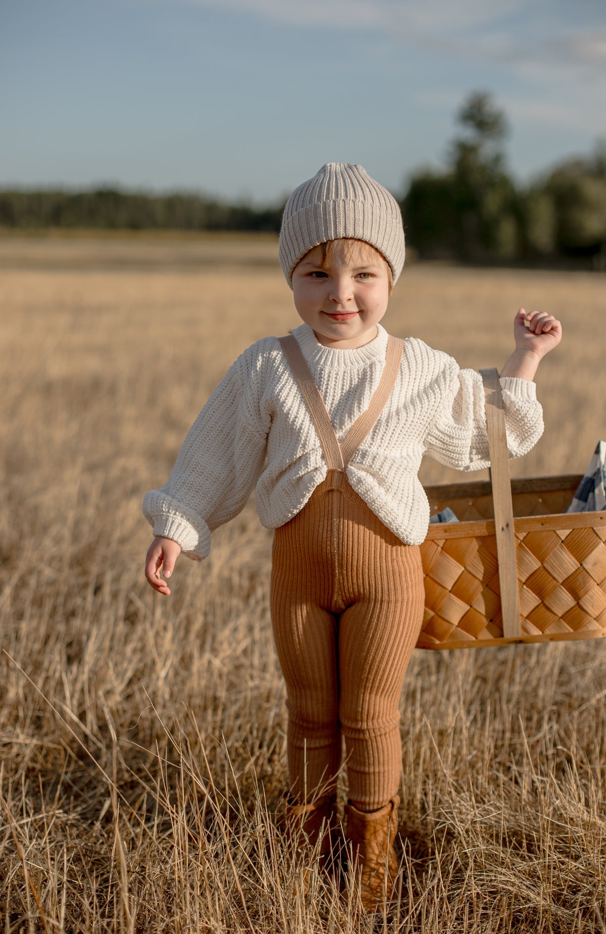 Silly Silas Wooly Footless Tights With Braces - Cappuccino