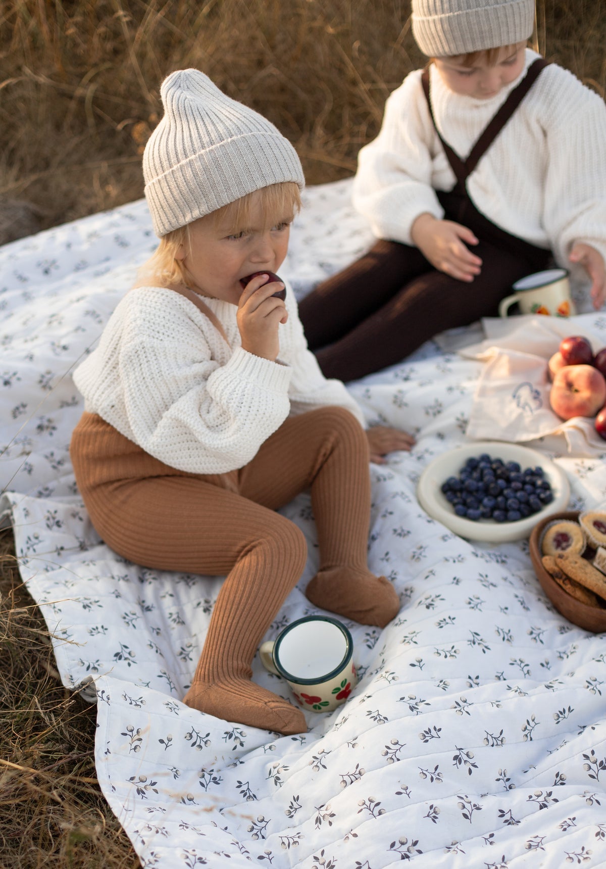 Silly Silas Wooly Footed Tights With Braces - Cappuccino
