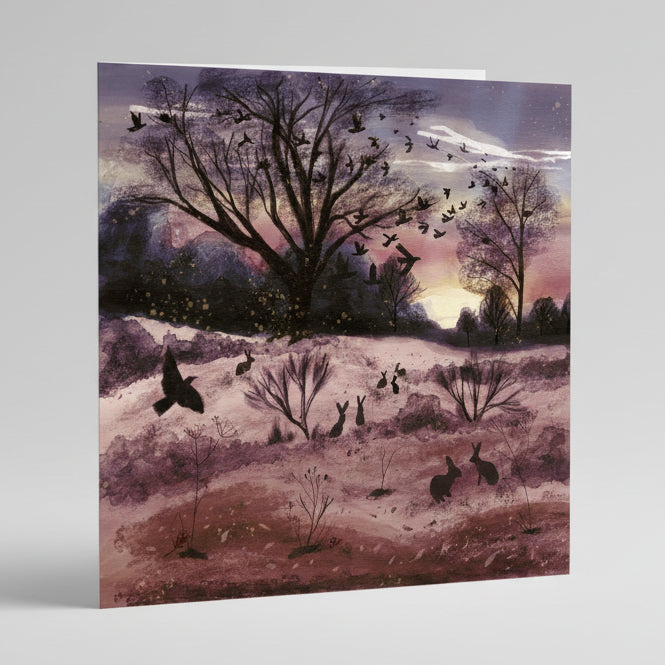 Metta & Magic Softly, as in a Morning Sunrise Luxury Handmade Greeting Card