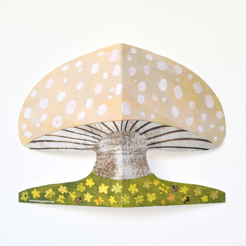 Mortlake Papers Spring Mushroom Shaped Greeting Card