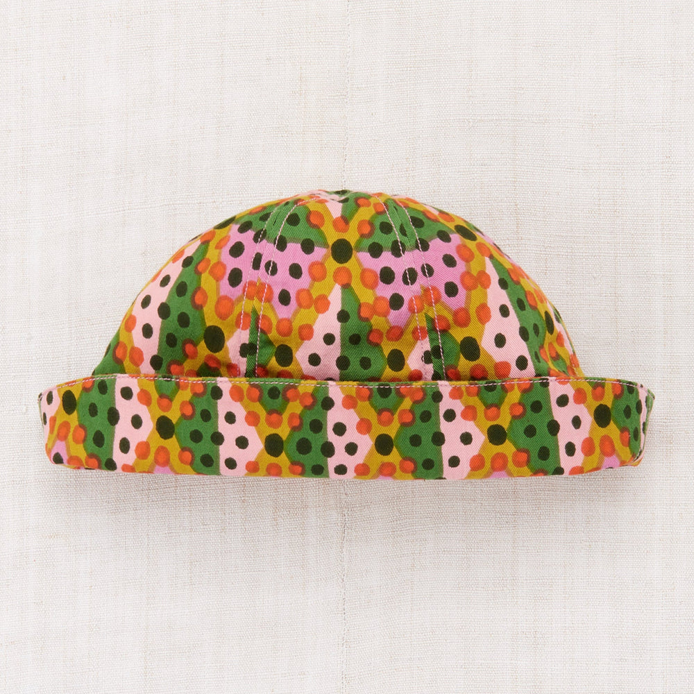 Misha & Puff Sunfish Sailor Hat - Hazy Lilac Harlequin Dots