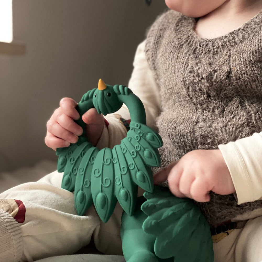 Natruba Teether Peacock - Green