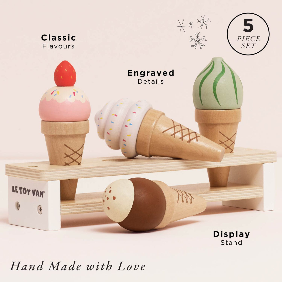 Le Toy Van Wooden Ice Cream Cones Set