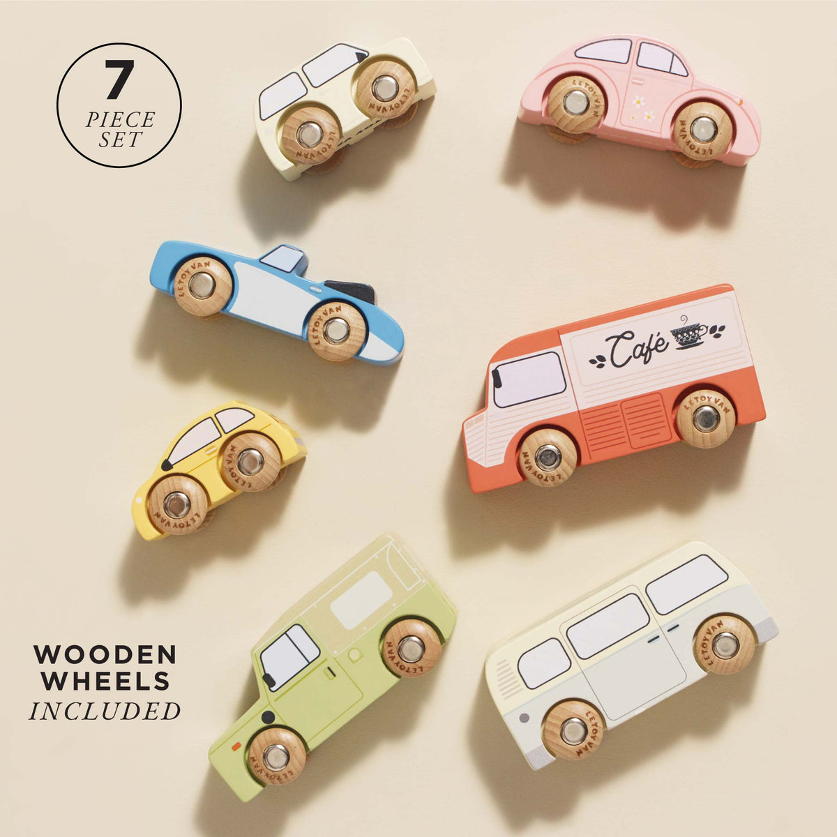 Le Toy Van 7 x Vintage Toy Cars