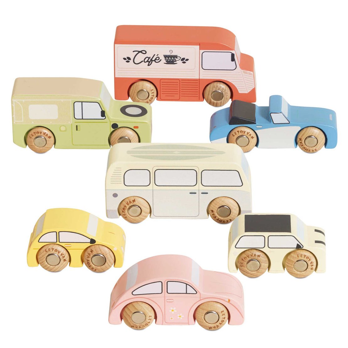 Le Toy Van 7 x Vintage Toy Cars