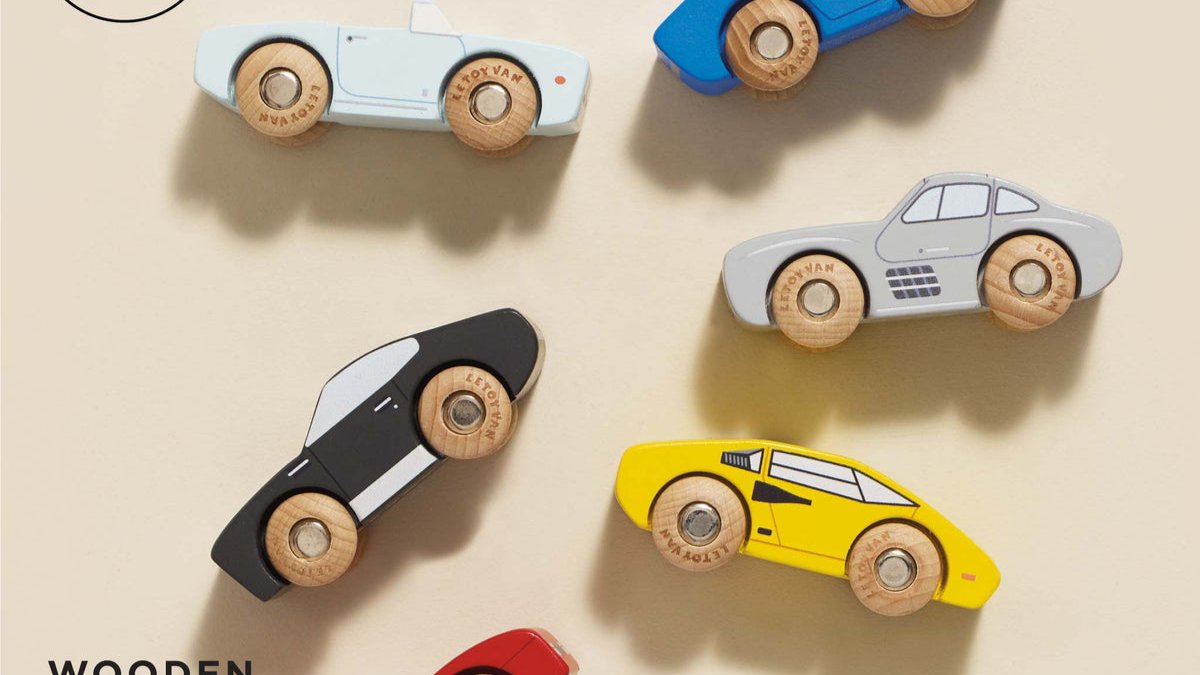 Le Toy Van 7 x Classic Wooden Sports Cars