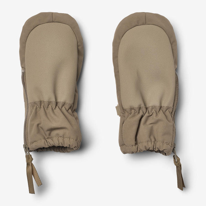 Wheat Clothing Baby Zip Mittens - Dry Wood