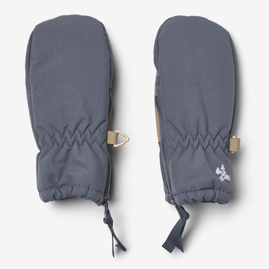 Wheat Clothing Baby Zip Mittens - Greyblue