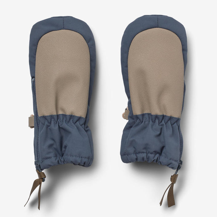 Wheat Clothing Baby Zip Mittens - Greyblue