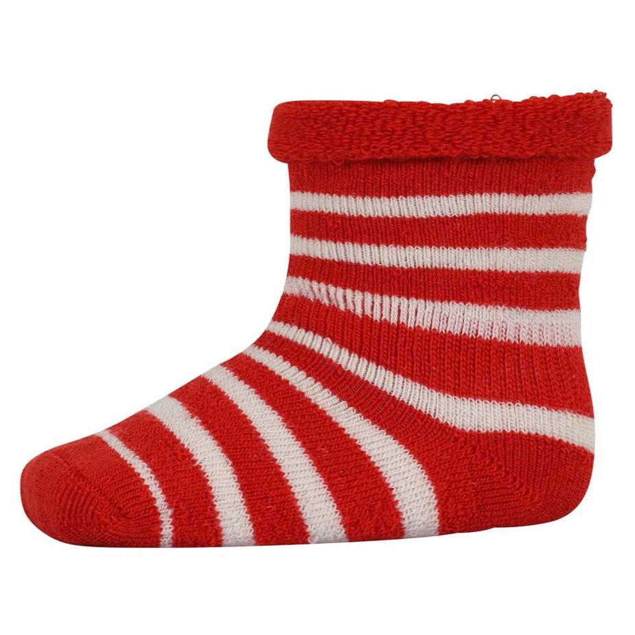 MP Denmark Stripe Wool Terry Ankle Socks - Tomato