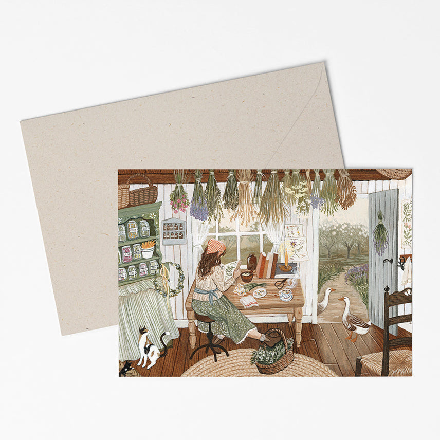 Robin Pieterse The Herbalist Greeting Card