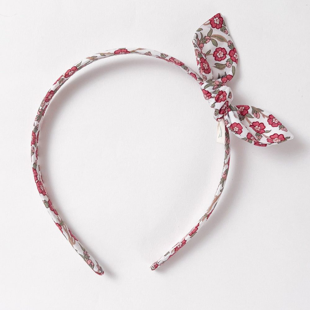 Runaround Retro Small Side Bow Alice Band - Red Empress