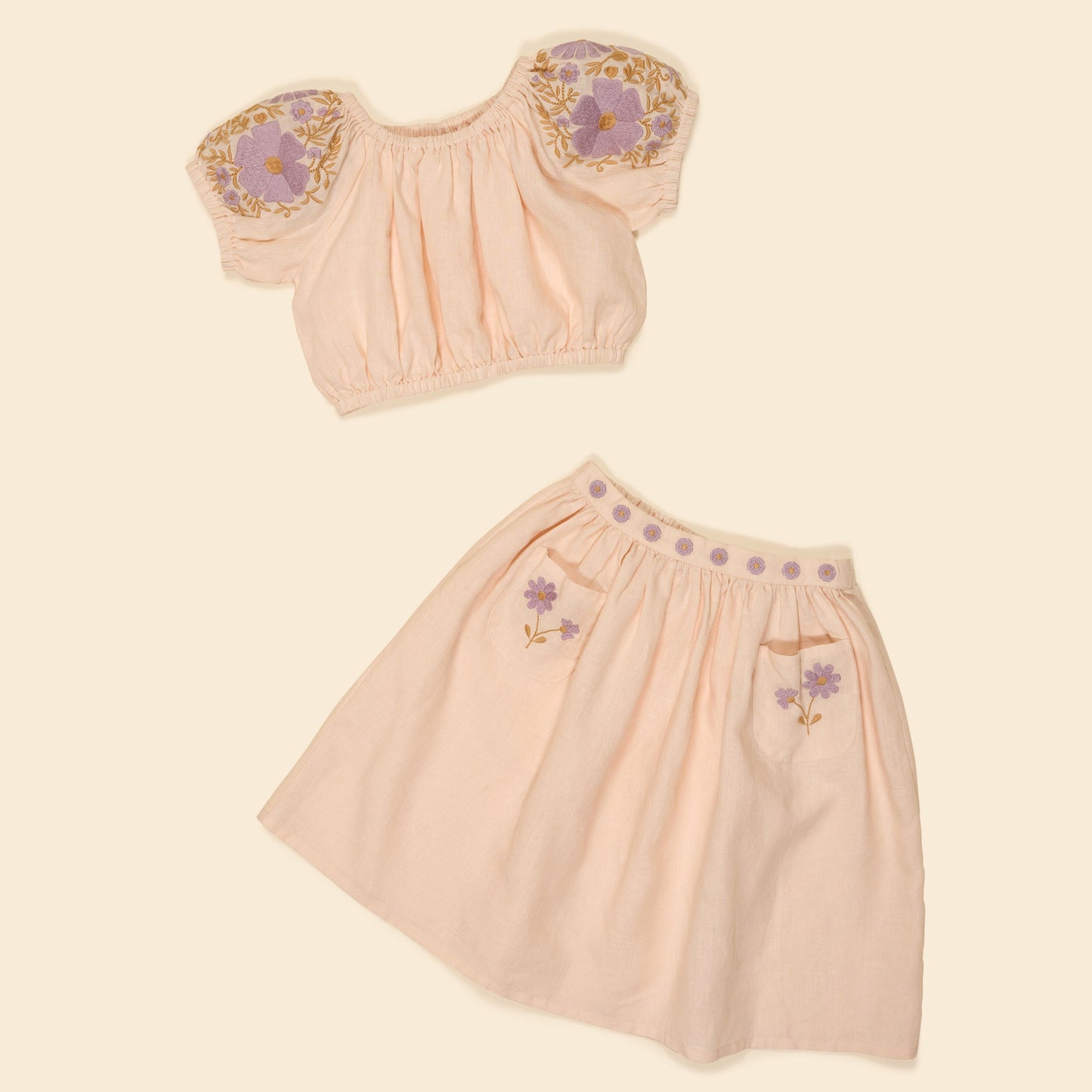 Apolina Velma Skirt Set - Blush | SMALL-FOLK