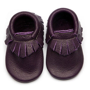 Wolfie + Willow Classic Leather Moccasins - Violet