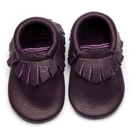 Wolfie + Willow Classic Leather Moccasins - Violet