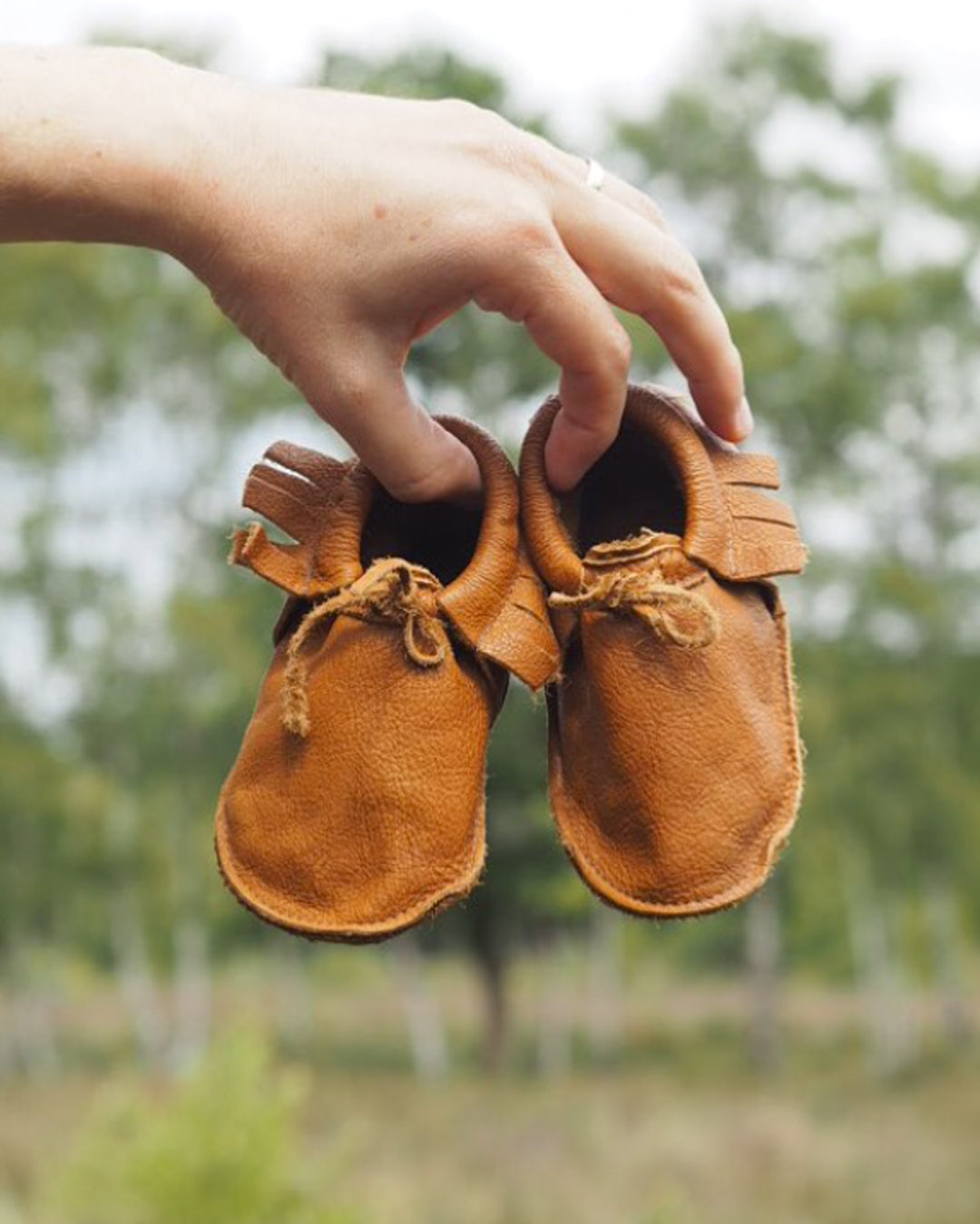  Wolfie and willow childrens leather moccasin shoes