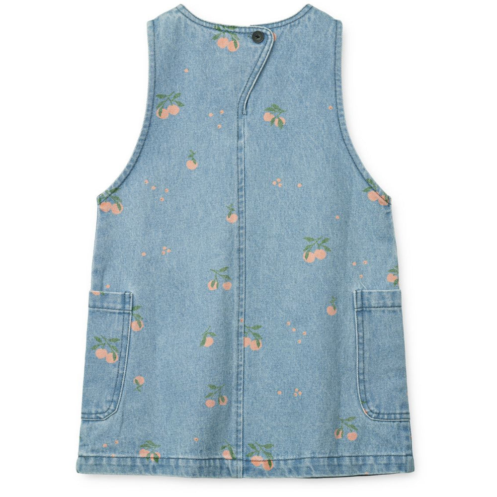 Liewood Angelica Printed Denim Dress - Peach / Light Blue