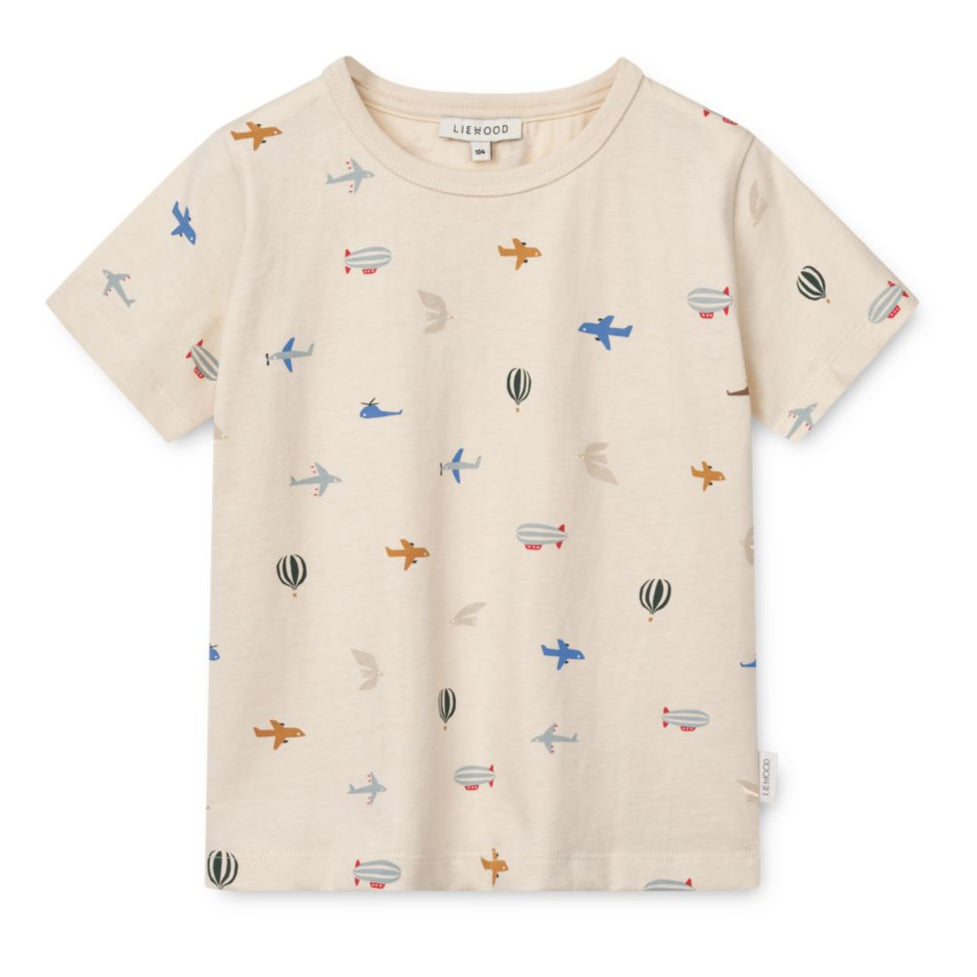 Liewood Apia Printed T-shirt - Aviator / Ecru