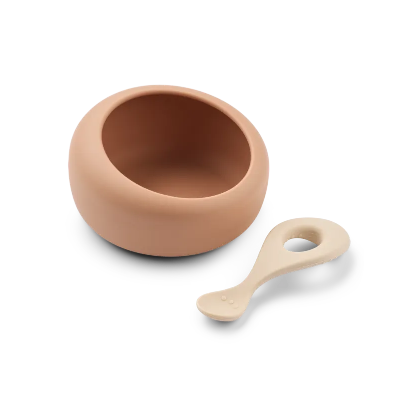 Liewood Sparia Bowl w/ Spoon - Tuscany Rose / Apple Blossom