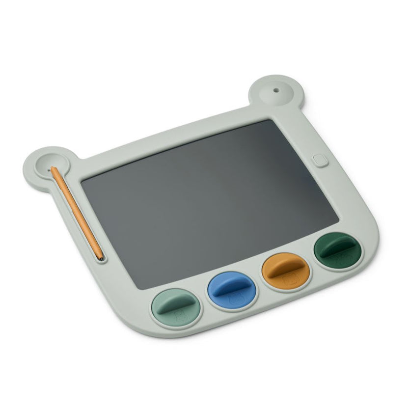 Liewood Venzora LCD Drawing Board & Stamps - Dove Blue