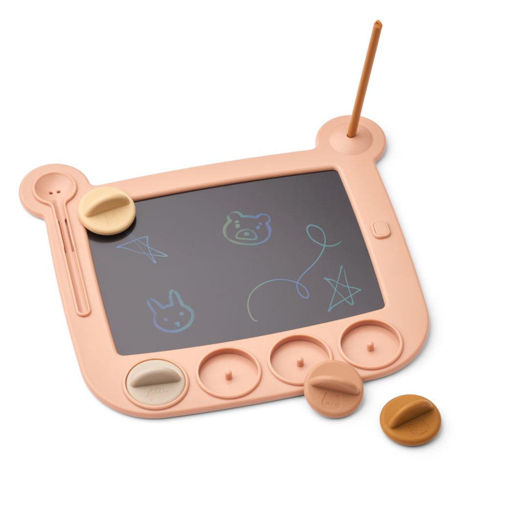 Liewood Venzora LCD Drawing Board & Stamps - Pale Tuscany