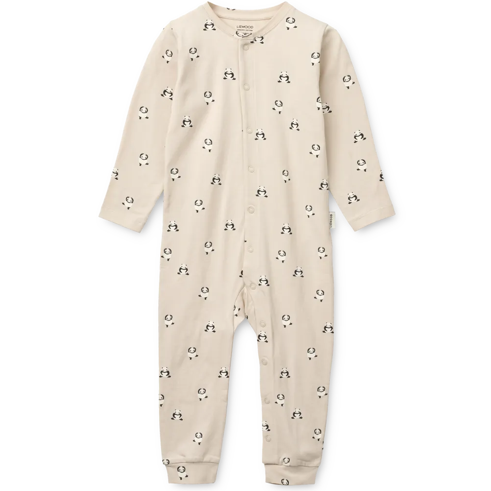 Liewood Birk Printed Romper - Mini Panda / Sandy