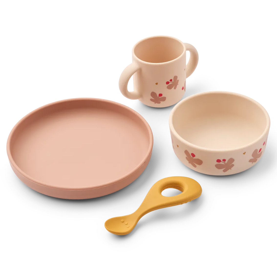 Liewood Vivi Printed Tableware Set - Butterfly / Apple Blossom