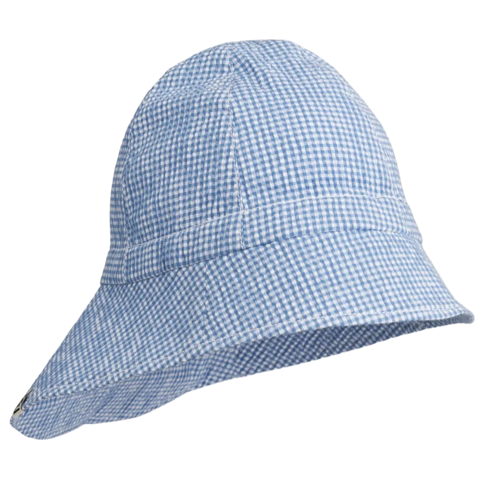 Liewood Sunneva Sun Hat - Riverside/Crisp White Check