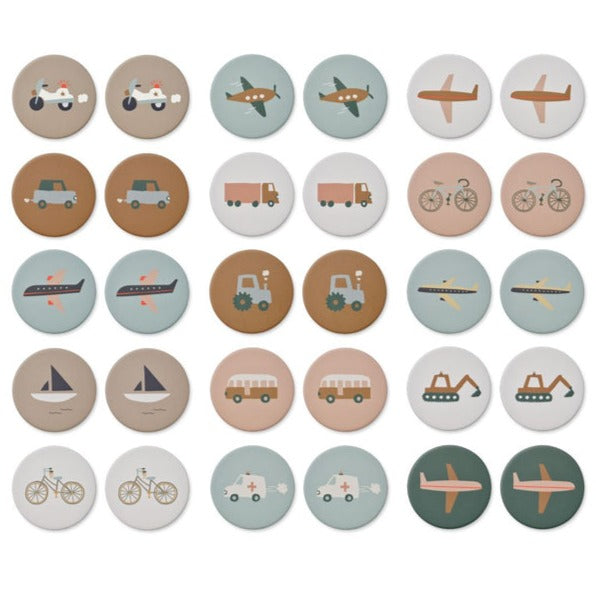 Liewood Yubi Memory Game - Airplanes / Vehicles