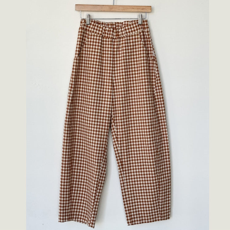 Le Bon Shoppe Women's Arc Pants - Cinnamon Gingham