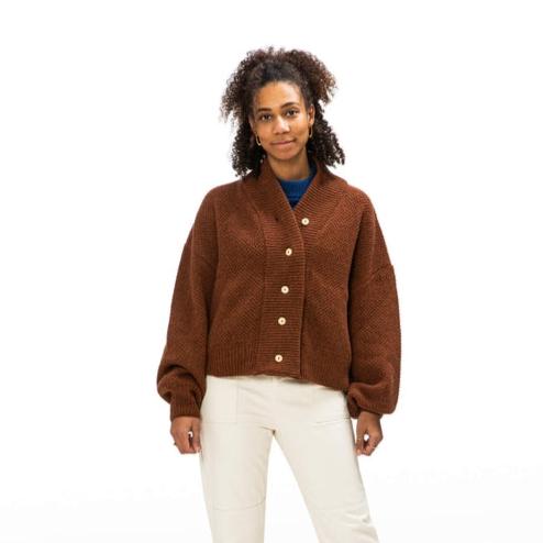 
                      
                        Matona Women's Knit Bomber Jacket | Chestnut
                      
                    